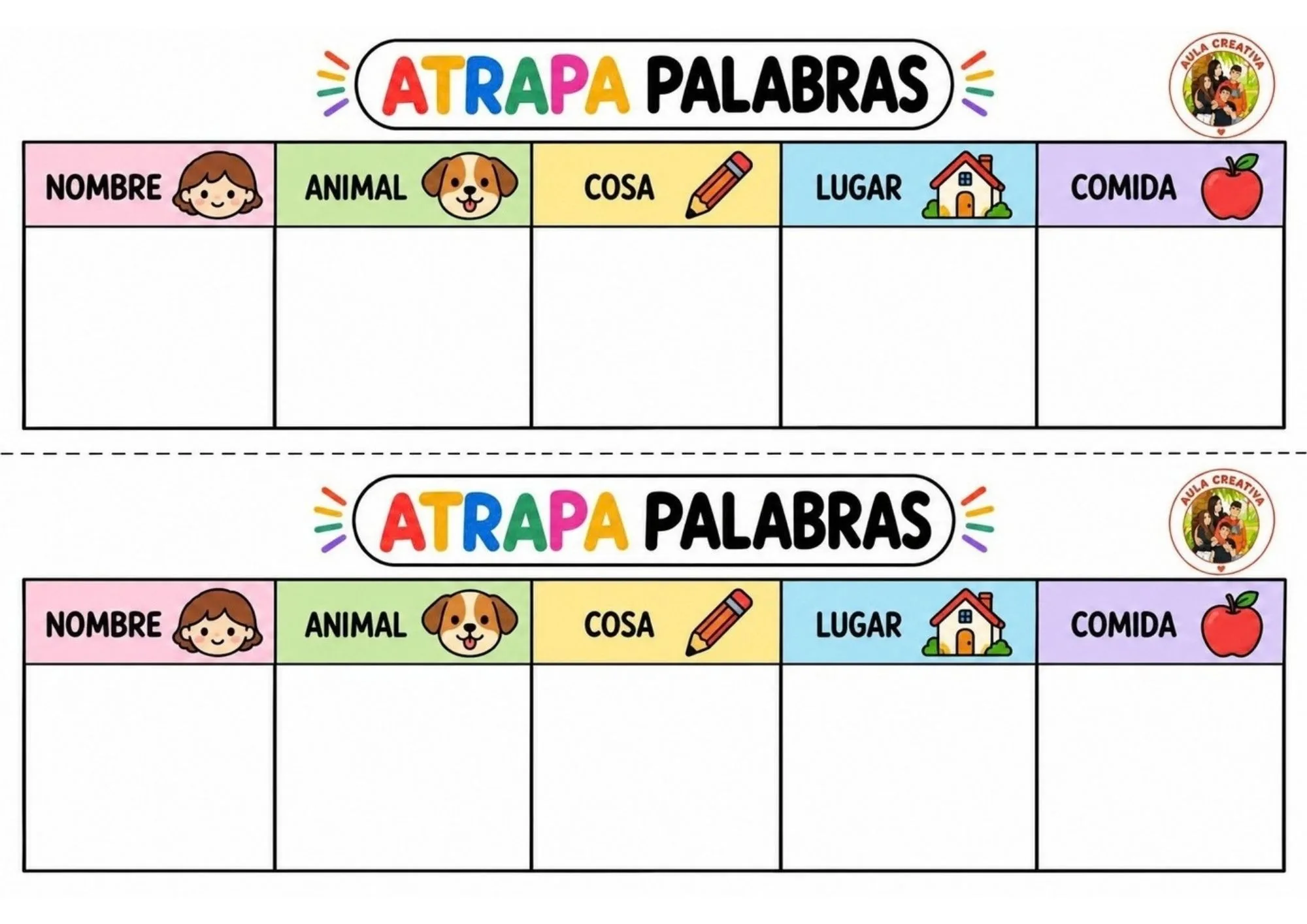 Atrapa palabras de vocales